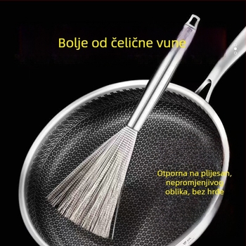 Četka za posuđe od nehrđajućeg čelika s žičanom kuglicom za čišćenje