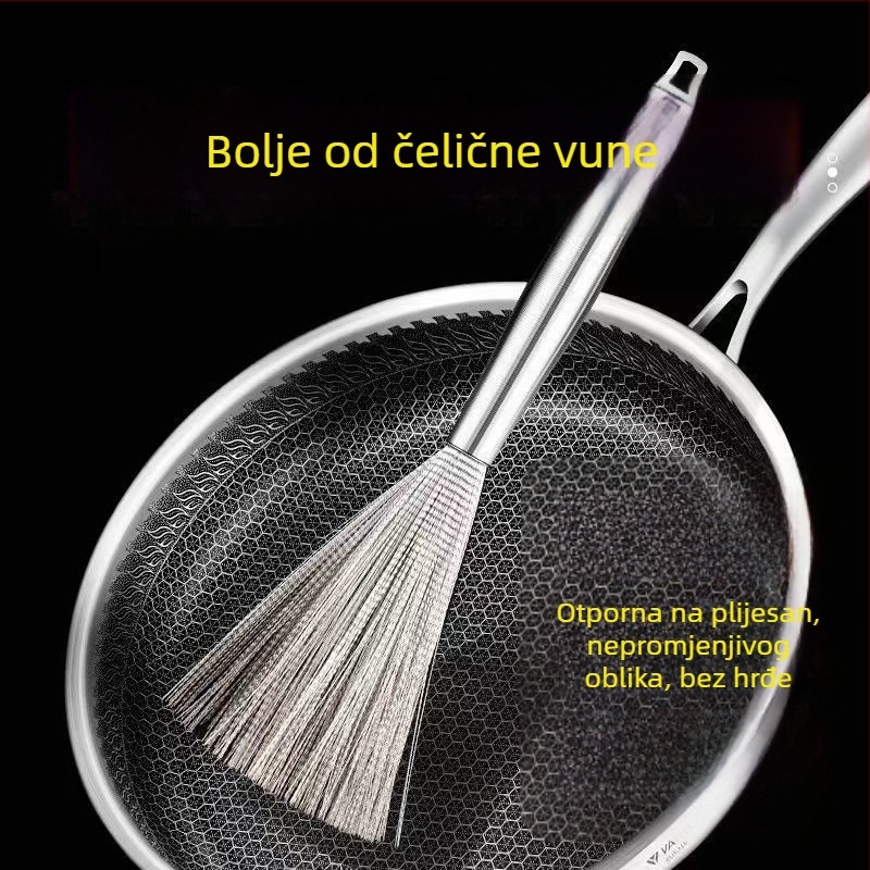 Četka za posuđe od nehrđajućeg čelika s žičanom kuglicom za čišćenje