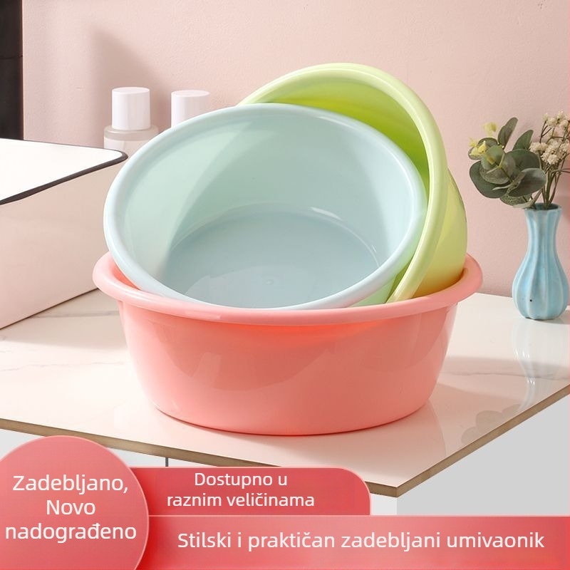 Debeli plastični umivaonik za pranje lica, rublja i povrća; namijenjeno studentskim domovima; veličine veliki, srednji, mali
