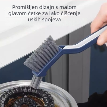 V-oblik četke za pukotine poda u kupaonici – čišćenje zidova, pločica, umivaonika i kade s tvrdim dlačicama