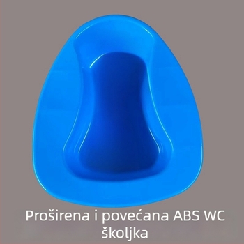 Plava plastična bedpan za starije osobe, otporna na ogrebotine, jednostavan dizajn, ručno pokretanje