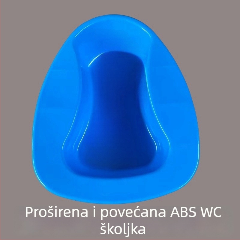 Plava plastična bedpan za starije osobe, otporna na ogrebotine, jednostavan dizajn, ručno pokretanje