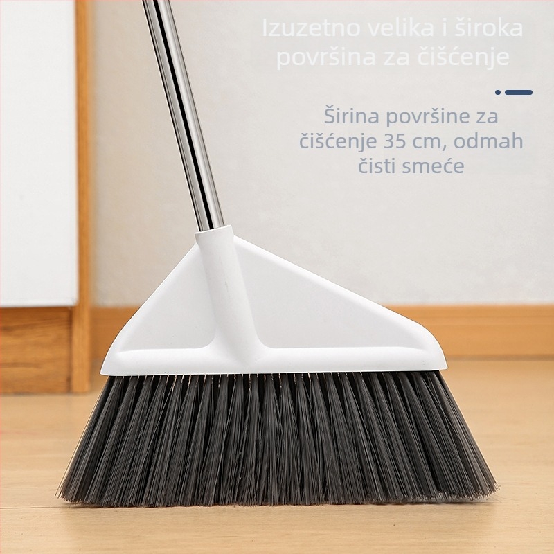 Ručna kućna metla, velika glava, produženi držač, mekane dlačice