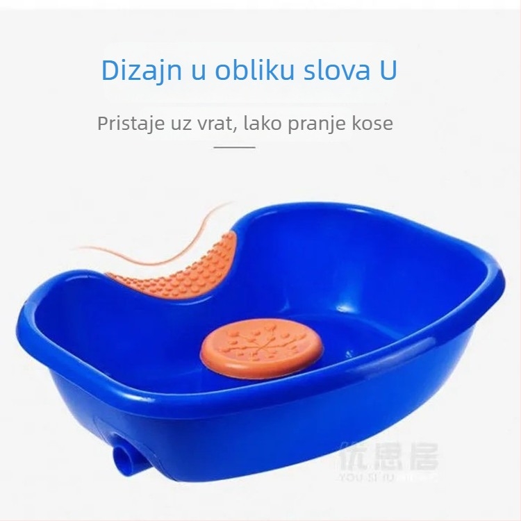 Plastični posteljni bazen za šamponiranje kose – za ležeće pacijente, odrasle, starije osobe i djecu, trudnice