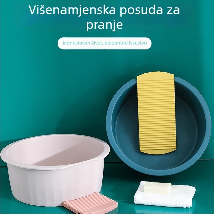 Velika posuda za pranje rublja s izvlačnom površinom za ribanje
