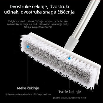  Četka za pod s dugim držalom i tvrdim vlaknima, za čišćenje kupaonice, WC-a i fuge