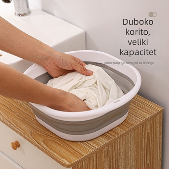 Sklopiva plastična posuda za kućnu upotrebu, pogodna za njegu tijekom trudnoće, pranje lica i rublja, za studentski dom