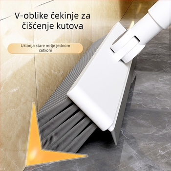 Dugačka držač podne četke za kupaonicu – čišćenje pločica, zidova i pukotina