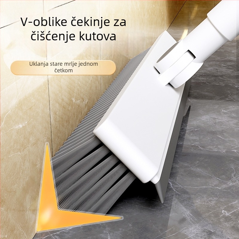 Dugačka držač podne četke za kupaonicu – čišćenje pločica, zidova i pukotina