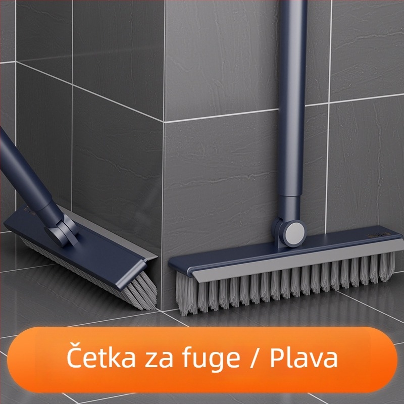 Dugačka držač podne četke za kupaonicu – čišćenje pločica, zidova i pukotina