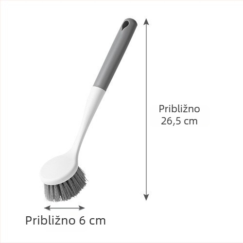 Četka za lonce od bukovog drveta s dugom drškom, protuklizna, višenamjenska kuhinjska četka za čišćenje posuda