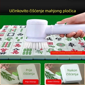 Električna četka za čišćenje mahjong pločica, višenamjenski stolni alat za čišćenje za sobe s mahjongom i kartama, punjivi model