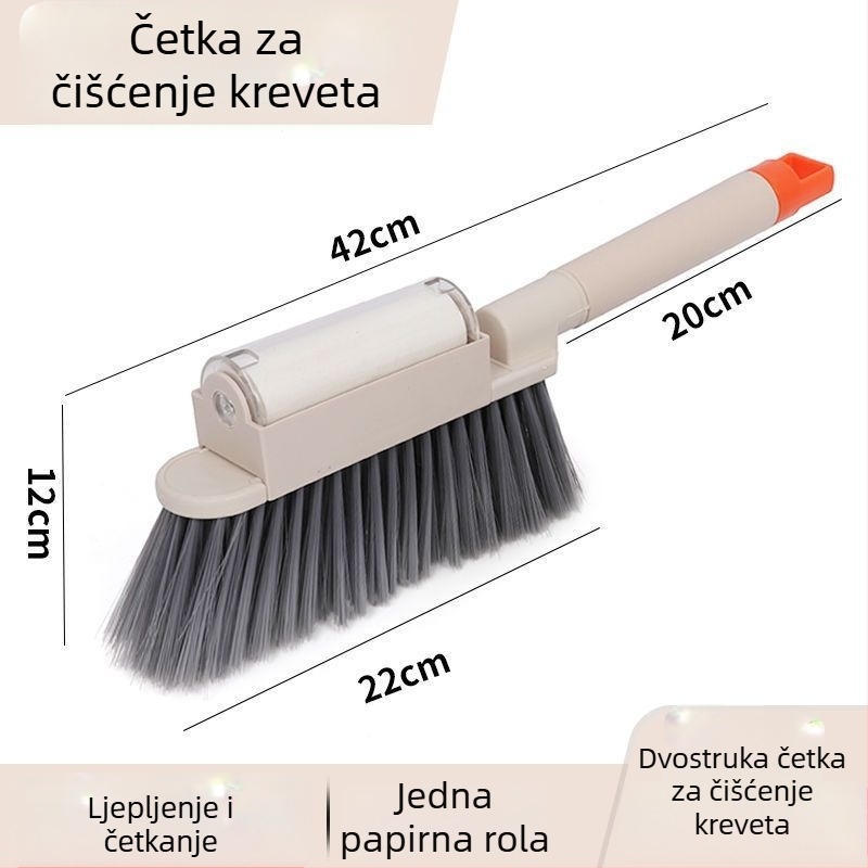 2-u-1 četka za čišćenje kreveta i kauča, s mekanim vlaknima i uklanjanjem dlačica