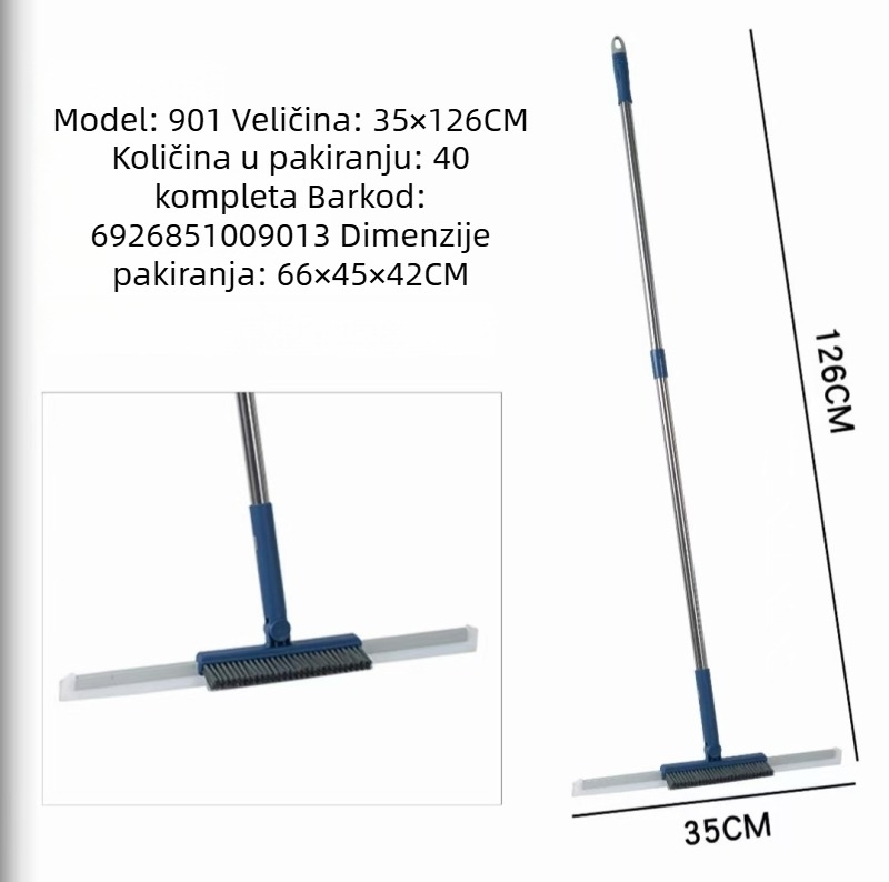 Čarobna četka za čišćenje stakla i podova, dvostruko korištenje alat za ribanje kupaonice, silikonski brisač