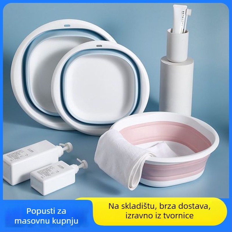 Sklopiva plastična umivalica, prijenosna za putovanja, kuću ili studentski dom