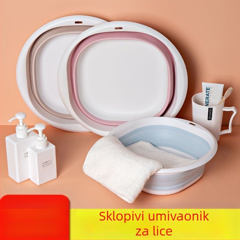 Sklopiva plastična umivalica, prijenosna za putovanja, kuću ili studentski dom