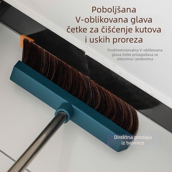 Set metle i lopatice za prašinu s mekanim vlaknima, otporan na lijepljenje dlaka
