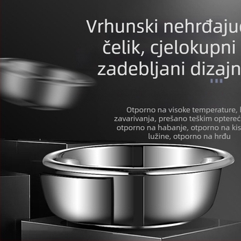 304 nehrđajući čelik, nemagnetna misa, višenamjenska kuhinjska i kućna misa za pranje povrća, riže, kupanje i rublje