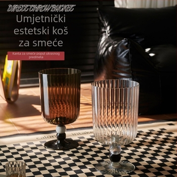 Prozirni plastični koš za smeće 6 L, za unutarnju uporabu – kućanstvo, kuhinja, kupaonica, WC, ured; bez poklopca