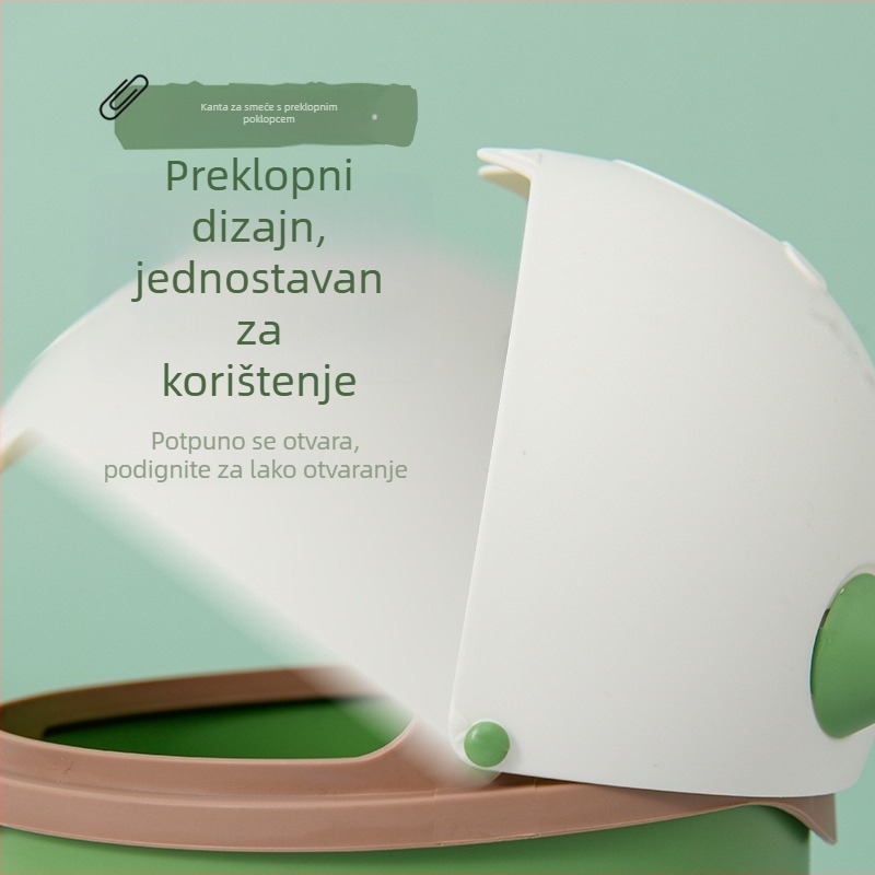 Kreativna stolna kanta za otpad s poklopcem, mini noćni ormarić u obliku toalete, narančasta, slatka i zabavna