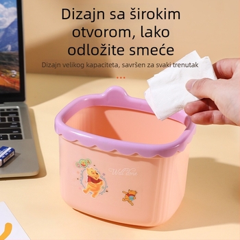 Mini stolni kanta za otpad za kućnu upotrebu, bez poklopca, bačvastog oblika, slatka za dnevnu sobu i spavaću sobu