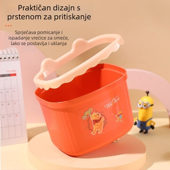 Mini stolni kanta za otpad za kućnu upotrebu, bez poklopca, bačvastog oblika, slatka za dnevnu sobu i spavaću sobu
