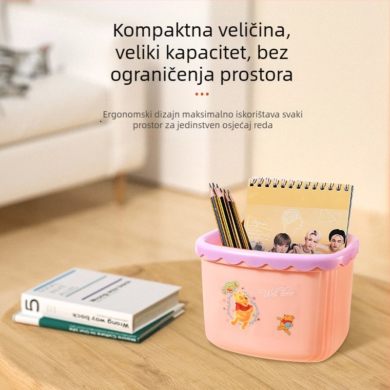 Mini stolni kanta za otpad za kućnu upotrebu, bez poklopca, bačvastog oblika, slatka za dnevnu sobu i spavaću sobu