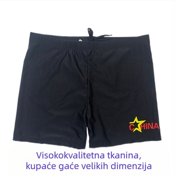 Muške kupaće šorceve velikog formata, brzo sušeći poliester, kroj briefs, uz kapu za plivanje i naočale za plivanje
