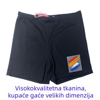Muške kupaće šorceve velikog formata, brzo sušeći poliester, kroj briefs, uz kapu za plivanje i naočale za plivanje