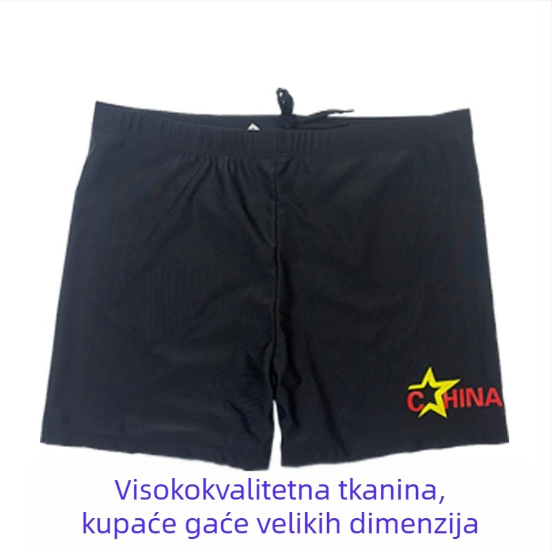 Muške kupaće šorceve velikog formata, brzo sušeći poliester, kroj briefs, uz kapu za plivanje i naočale za plivanje