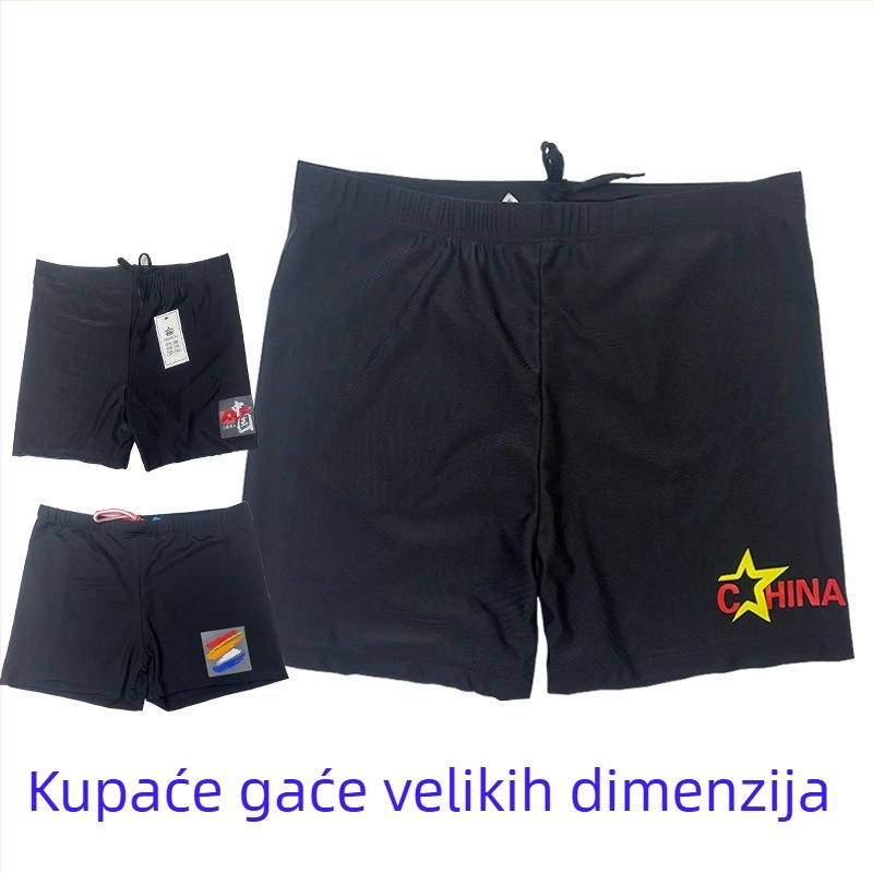 Muške kupaće šorceve velikog formata, brzo sušeći poliester, kroj briefs, uz kapu za plivanje i naočale za plivanje