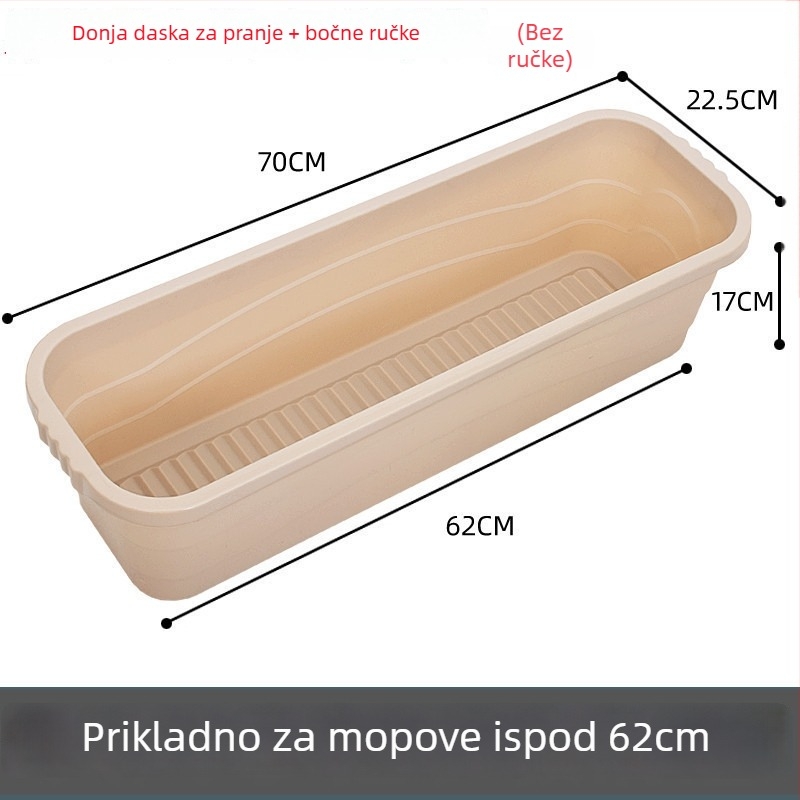 Komercijalna kanta za mop s kotačićima, pravokutnog oblika, proširene zapremine, za kućnu upotrebu, ispiranje mopova
