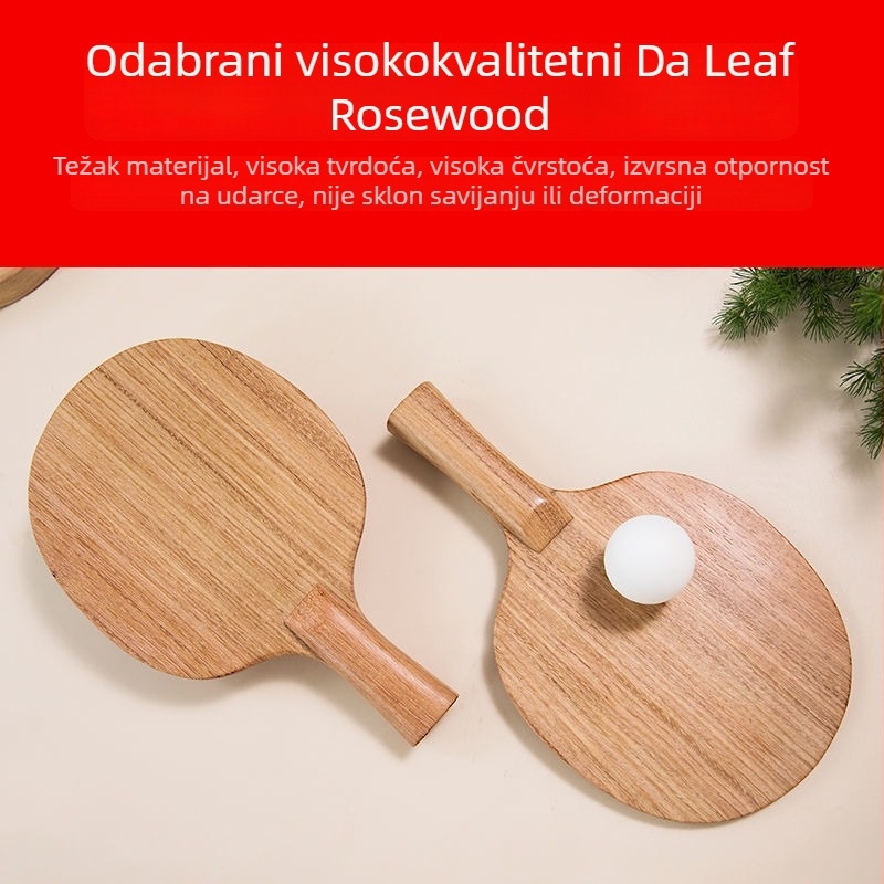 Profesionalna ploča za stolni tenis — masivno ružino drvo, jednodjelna konstrukcija, ofenzivni stil.