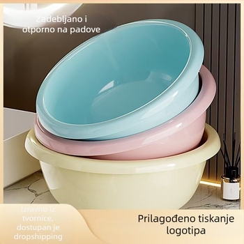 Pet dijelni plastični set umivaonica — velike kružne umivaonike za lice, bebe, studenski dom, pranje rublja i pranje stopala