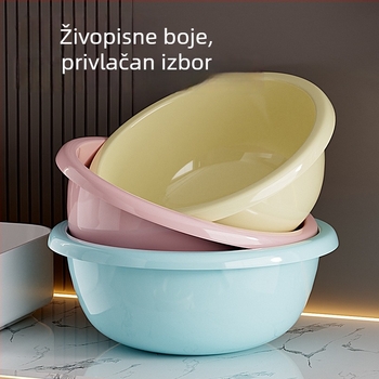 Pet dijelni plastični set umivaonica — velike kružne umivaonike za lice, bebe, studenski dom, pranje rublja i pranje stopala