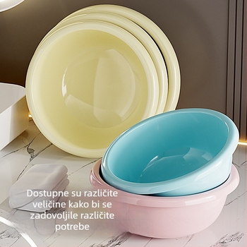 Pet dijelni plastični set umivaonica — velike kružne umivaonike za lice, bebe, studenski dom, pranje rublja i pranje stopala