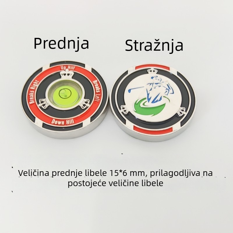 Golf dodatak: čitač nagiba zelene s ugrađenim nivom i dvostrukim markerom