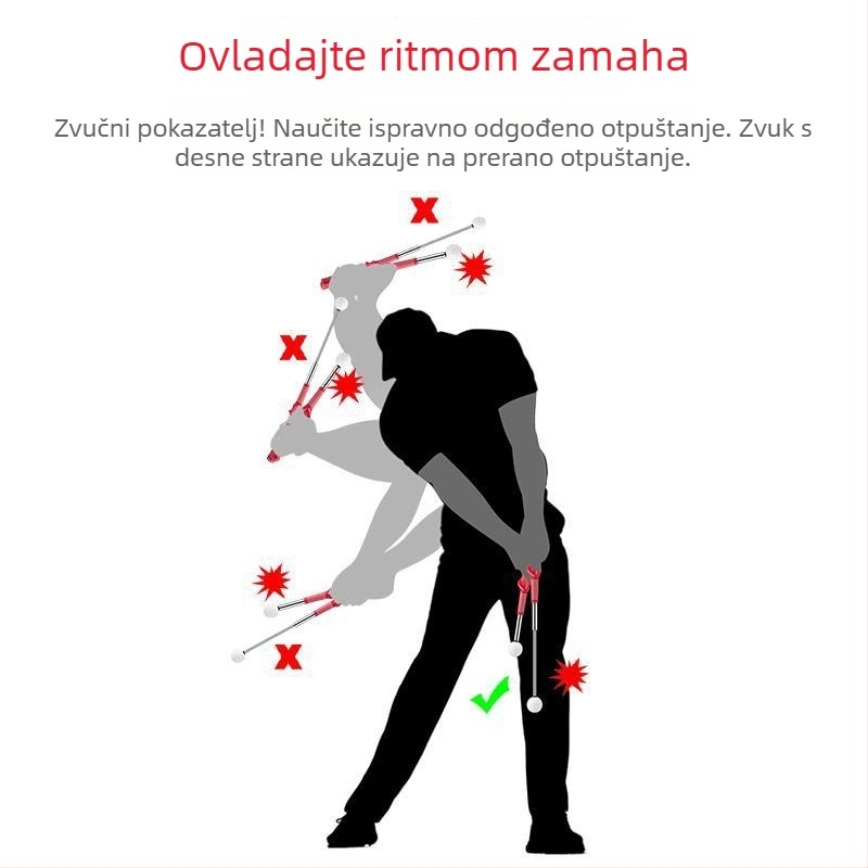 PGM Golf Trener za zamah, izvlačni za unutarnju praksu