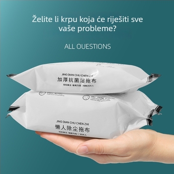 Elektrostatni mop s papirnatim uklanjanjem prašine, kućna upotreba, višenamjenski plosnati mop 2-u-1 suho/mokro, okretni, jednokratna upotreba