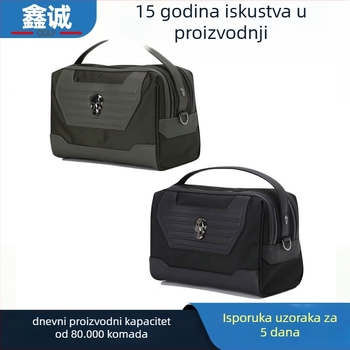 Golf clutch torba s detaljima lubanje i metalnim okovima, velika kapaciteta, najlonsko skladište