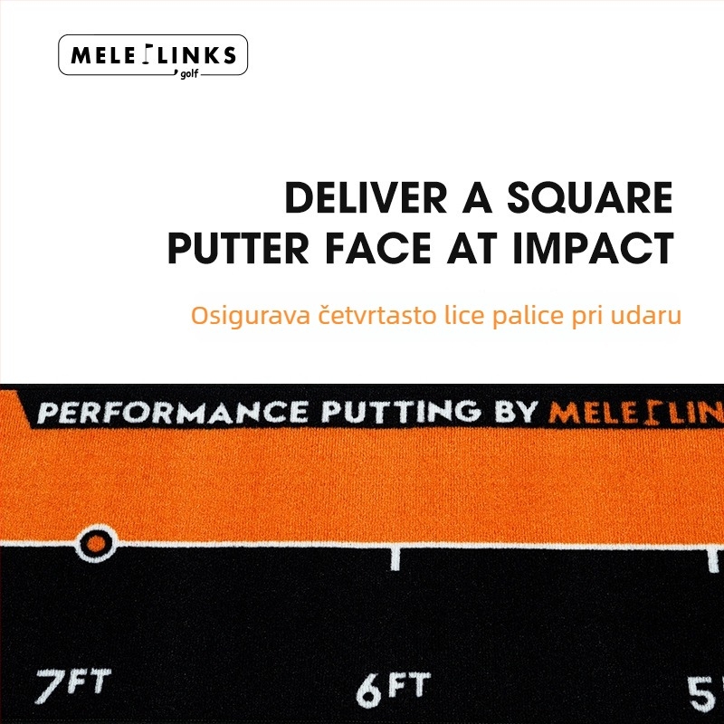MELELINKS Golf putt mat, 3,6 m – unutarnji trener za putt i zelena podloga