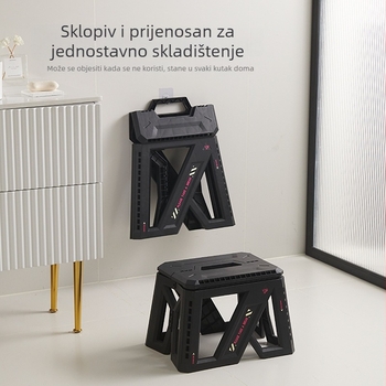 Sklopiva plastična stolica za djecu i odrasle, prijenosna za kućnu upotrebu, na otvorenom, za putovanja i ribolov