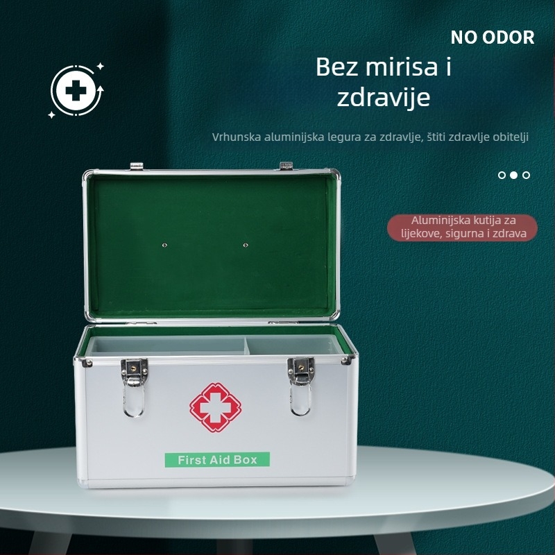 Prijenosna medicinska kutija od aluminijske legure za kućnu upotrebu i prvu pomoć