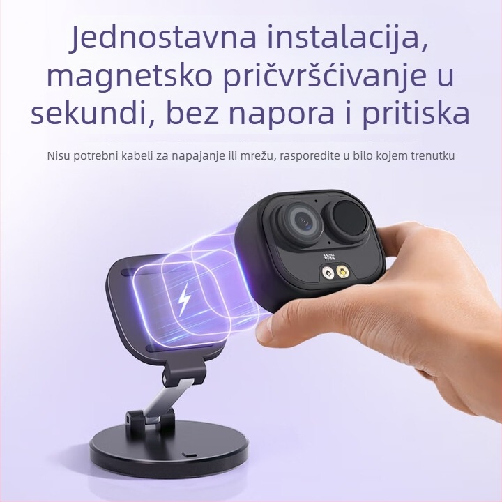 God's Eyes 4G kamera za nadzor bez potrošnje podataka, kompaktni snimač sa stabilizacijom pokreta, 1080p prijenosna džepna kamera