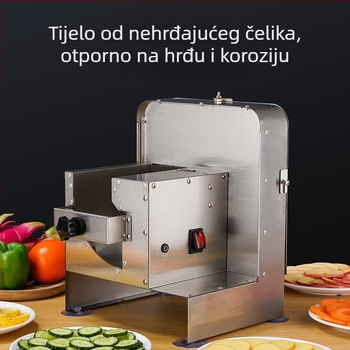 Električni rezač voća i povrća s rezom za limune i višenamjenski rezač za đumbir, rotkvu, bilje i krumpire