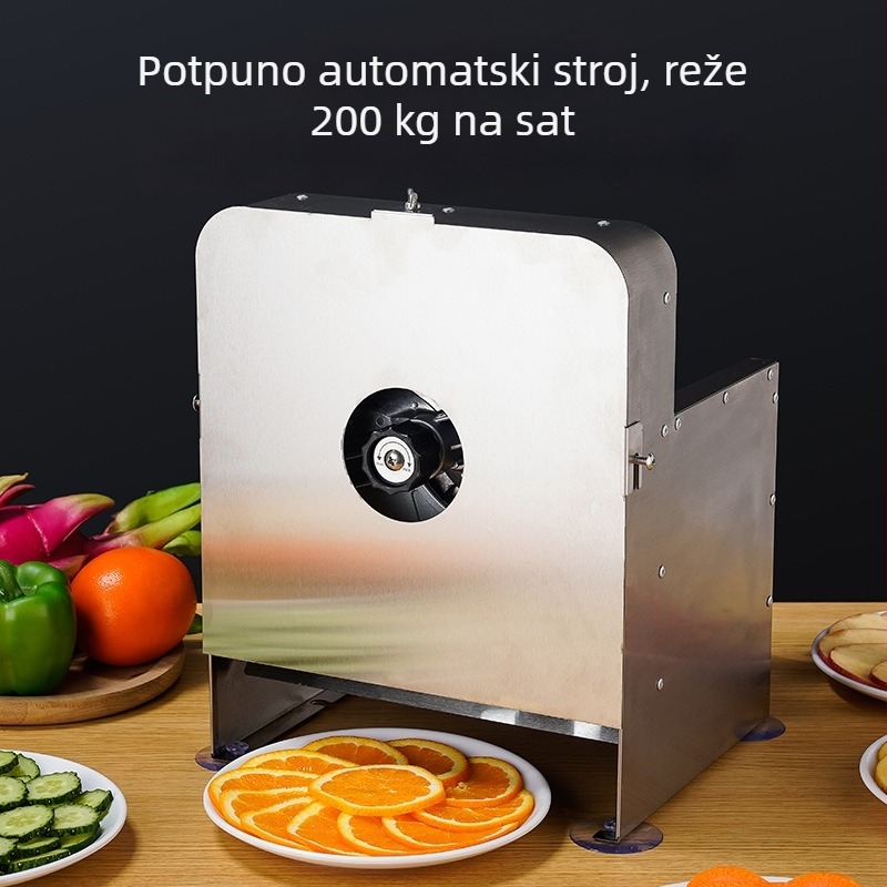 Električni rezač voća i povrća s rezom za limune i višenamjenski rezač za đumbir, rotkvu, bilje i krumpire