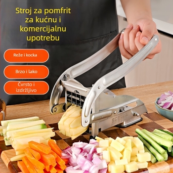 Nehrđajući čelični rezač za krumpire – višenamjenski kuhinjski alat za kućnu upotrebu, rezanje povrća i pomfrija