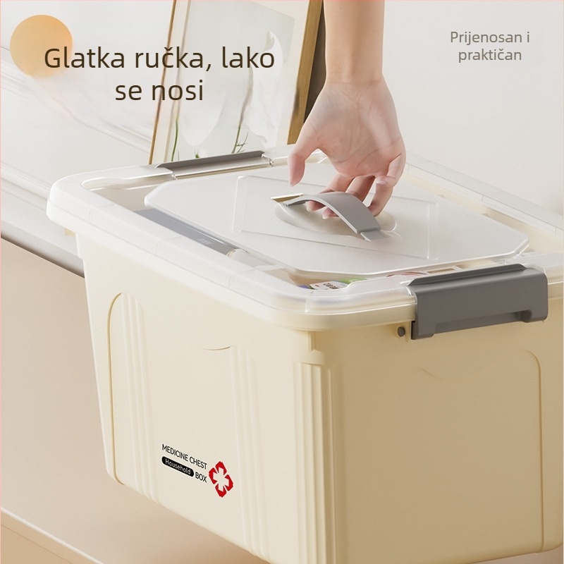 Prijenosni kućni set prve pomoći velikog kapaciteta s osam pretinaca
