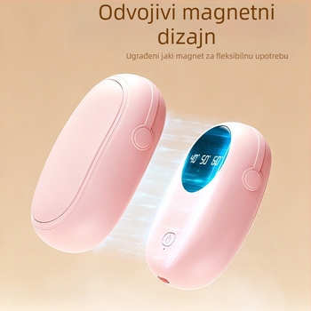 2025 magnetski odvojivi grijač ruku, 2-u-1 s malim digitalnim zaslonom i USB punjenjem