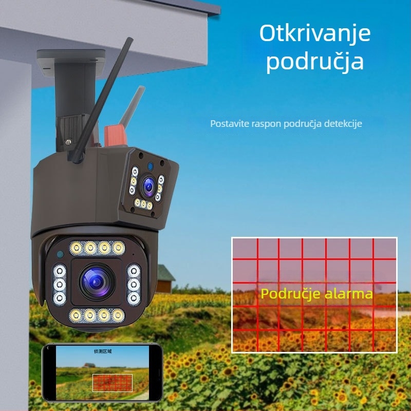 Shihua 360° kućna kamera s HD noćnim vidom, optičkim zumom, bežičnim Wi‑Fi i pametnom sigurnošću